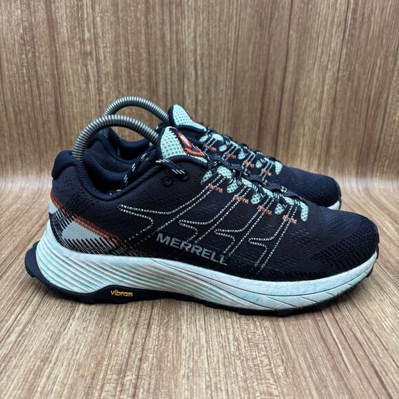 Merrell Women’s Moab Flight Trail Running Shoes Sneakers Navy Size 7.5 - Picture 1 of 9